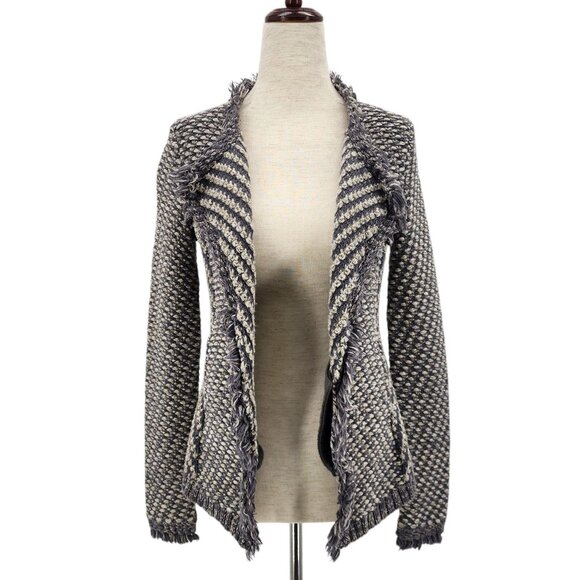 Angel of the North Womens XS Cardigan Tipperary Jacket Fringe Tweed Knit Sweater - Picture 6 of 11